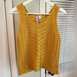 Yellow Knit Tank Top